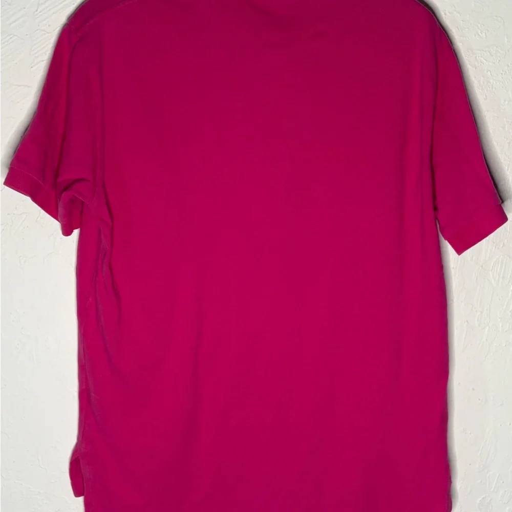 Polo Ralph Lauren Mens Polo Shirt Pink M Short Sleeve Collard Green‎ Pony